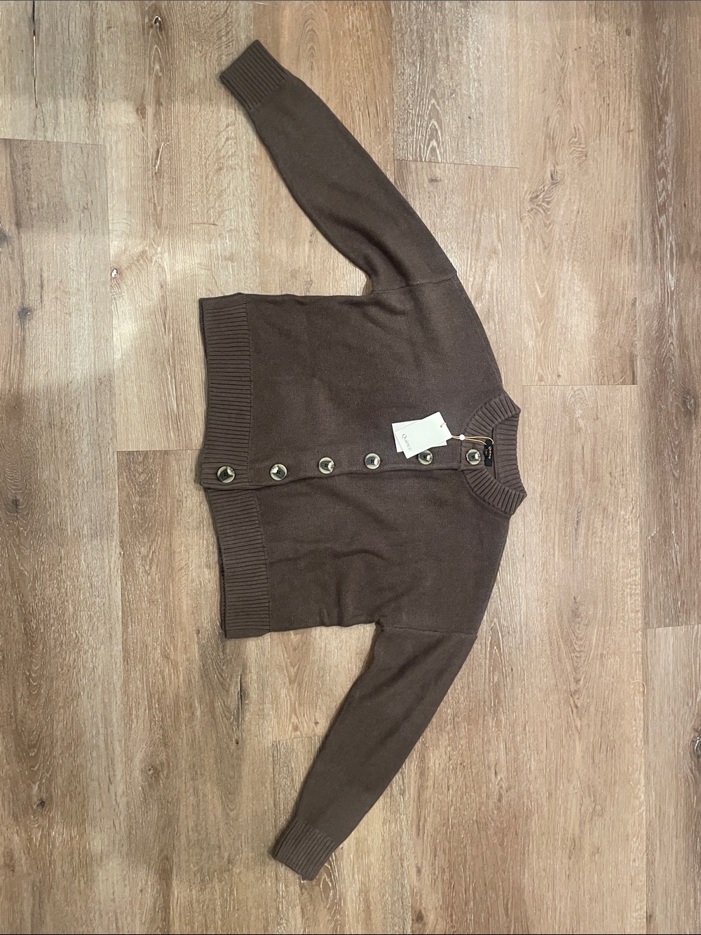 Quince Chocolate Brown Button-Front Women's Cardigan